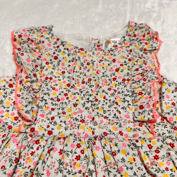 EUC Karrot floral print dress with ruffle sleeve size 18/24mo - Picture 2 of 3